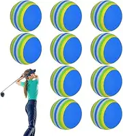 Sponge Practice Golf Balls - 10X Golf Training Balls - Sport Training Family Games, Warm-up Aid for Indoor Outdoor Course