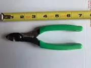 Snap-on Wire Cutter, Stripper And Crimper Pliers. Green Handle