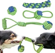 Puppy Rope Toy | 4X Puppy Teething Chew Toys,Entertainment Games, Fun Activity, Pet Rope for Small, Medium, Large Breeds, Pet Supplies