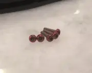 Translucent Red Screws Set For Kershaw 1670 Blur Handle & Clip - Set of 5pcs