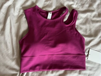 LULULEMON Mastered Motion Cropped Medium B/C Tank Top Magenta Purple MGPR Size 8