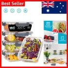 Luxury 5-Pack Borosilicate Glass Meal Prep Containers - 1050ml, Leakproof & Safe