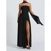 Women's Long Dress Maxi Dress Corset Dress Cocktail Dress Fashion Modern Party Evening Party Tea Party Regular Fit Plain Sleeveless Strapless Black White Summe