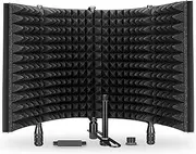 Aokeo Professional Studio Recording Microphone Isolation Shield,Pop Filter.Suitable for Blue Yeti,Snowball iCE and Any Condenser Nicrophone Recording Equipment(AO-504)