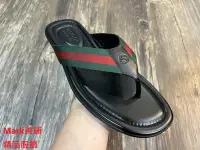 在飛比找Yahoo!奇摩拍賣優惠-【Mark美鋪】GUCCI LOGO 紅綠 夾腳 拖鞋