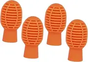 CATIEBYE 4pcs Drumstick Caps Mute Protectors for Quiet Practice Flexible and Lightweight Drumstick Covers Orange