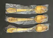 Samran Buddha Table Spoons (set of 3) - vintage Nickel Bronze flatware