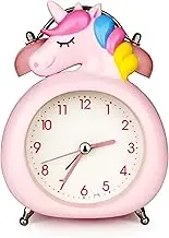 Bedroom Alarm Clock for Kids, Vintage Loud Alarm Clocks,Lovely Bedroom Decoration, Non Ticking Silent Alarm Clock, with Night Light, Suitable for Teenagers, Girls, Boys
