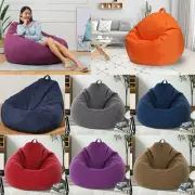 Large Bean Bag Chair Sofa Cover Cotton Fabric Lazy Lounger Game Chair Cover Bags