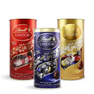 Lindt瑞士蓮 LINDOR 精選軟心黑巧克力 / 綜合巧克力球 / 牛奶巧克力 筒裝 小婷子美妝-食品區