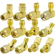 SMA RP-SMA Male to Female RF Coax Adapter Right Angle Plug Connector 90 Degree