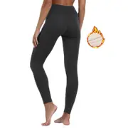 Nevenka Sherpa Fleece Legging for Women Stretchy Thermal Workout Pants-Grey