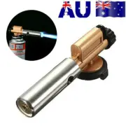 Butane Gas Blow Torch Camping BBQ Flame Fire Gun Metal Body Welding Soldering AU
