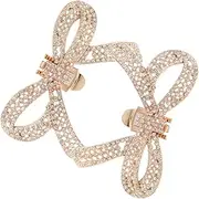 [Veemoon] 1Pair Detachable Rhinestone Bowknot Shoe Clips for Women Elegant Accessories for Pumps Flats and Heels Versatile Shoe Charms to Enhance Your Footwear Collection Luxurious Crystal