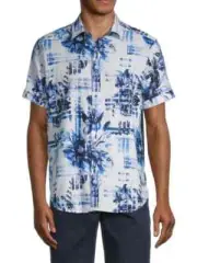 Robert Graham Men's Charach Classic-Fit Floral Linen-Blend Shirt