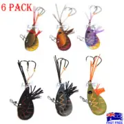 6x Prawn Blades Fishing Lure PB 38 Vibes Vibe Bream Blade Bass Stinger Hooks