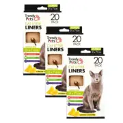 60pcs Durable Leak Proof Eco friendly Cat Litter Tray Liners Lemon Scented