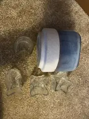 Empty glass candle Jars lot- Small: Moon, Fish, Star, Butterfly. Used 18 Oz Jar