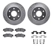 Dynamic Friction Company 7512-48042 Brake Rotor Dimpled & Slotted Silver