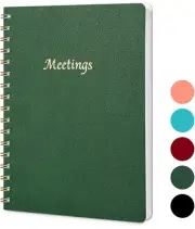 Meeting Notebook with Action Items Work Notebook for Note Taking Meeting Agenda
