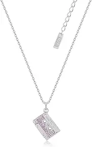[Disney] Women's WGP COSMIC MIX TAPE NECKLACE Pendant Necklace, Silver, 45CM