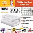 Giselle Bedding 800GSM Goose Down Feather Quilt Super King