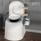 Bedside Commode Toilet Detachable Armrests Soft PU Cushioning Non Slip Dual XXL