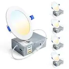 Ensenior 4 Pack 4 Inch LED Recessed Light Dimmable 3000K-5000K 3CCT 750LM Hig...