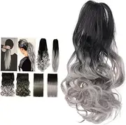TOVINANNA Long Curly Cosplay Wig Women Synthetic Lace Front Wig Gradient Color for Party