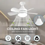 18" E27 Socketed Ceiling Light 2000LM w/ Fan Dimmable LED Light Cooling Fan Lamp