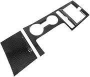 ATATNK 2Pcs Car Carbon Fiber Center Console Gear Shift Panel Water Cup Holder Cover Trim Stickers Compatible for KIA K5 2020 2021 2022