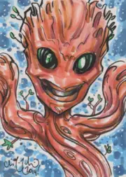 BABY GROOT GUARDIANS OF THE GALAXY Sketch Card Original Art