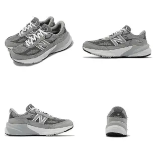 【NEW BALANCE】休閒鞋 990 V6 D 寬楦 女鞋 灰 銀 美製 麂皮 復古 拼接 NB 紐巴倫(W990GL6-D)