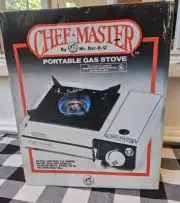 Chef-Master Portable Gas Stove by Mr. Bar-B-Que In Box With Manual
