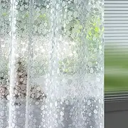 Ga-Geetopia Short - EVA Clear Shower Curtain Liner, Pebble Pattern 72x66 Inch Lightweight Plastic Bathroom Shower Showroom Inner Curtain with Rustproof Metal Grommets and Weighted Magnets