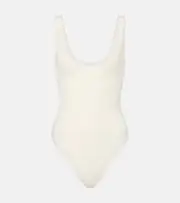 [The Row] The Row Mandie silk-blend bodysuit AU 14 white
