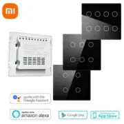 Wifi Smart Wall Switch Neutral Wire Required 4/6/8 Gang Smart Touch Switc