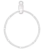 Beading Hoop,100 Silver Plated Steel 26mm Round Notched Ring with Closed Loop