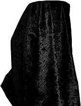 A-Express Crushed Velvet Fabric Soft Velvet Carnival Clothing Costume Decorative Fabric Curtain Fabric Tailoring Fabric 140 cm Width - 1 Metre 100 cm x 140 cm Black