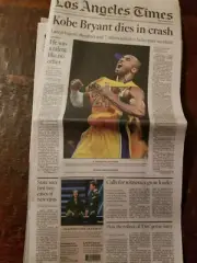 Kobe Bryant LA Times newspaper 1/27/2020