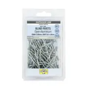 Otter Windspray 3.2 x 0.8-4.8mm Multi-Grip Open Aluminium Blind Rivets 100 Pack