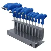 Metric MM T Handle Allen Hex Key Wrench Set 2mm - 10mm 10pc Set