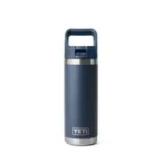 YETI Rambler V2 Insulated Water Bottle with Straw Cap - 18oz/532ml - Navy