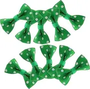 VANZACK 20 Pcs Mini Bow Tie Doll Doll Mini Embellishment Play House Mini Dolls Costume Dolls Crafts Supplies Dollhouse Miniature Tiny Polyester Green