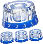 Alasum 4pcs Guitar Volume Control Knobs Acrylic Speed Control Knobs For Electric Guitar Bass Dj Controller Mixer Console Volume Tone