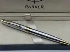 Deluxe Parker Sonnet Ballpoint Pen Silver Circle 0.5mm Blue Ink Refill No Box