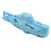 (Blue)Rechargeable RC Toy Remote Control Submarine Model Diving Boat BGS