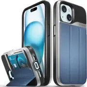 Wallet Case Compatible with Apple iPhone 15 (6.1"), Military Grade Drop
