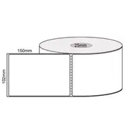 Direct Thermal Barcode Labels, 102mm x 150mm, 400LPR 25mm Core 8 rolls per box