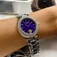 VERSUS VERSACE 凡賽斯女錶 36mm 銀圓形精鋼錶殼 紫藍簡約, 中二針顯示錶面款 VV00366